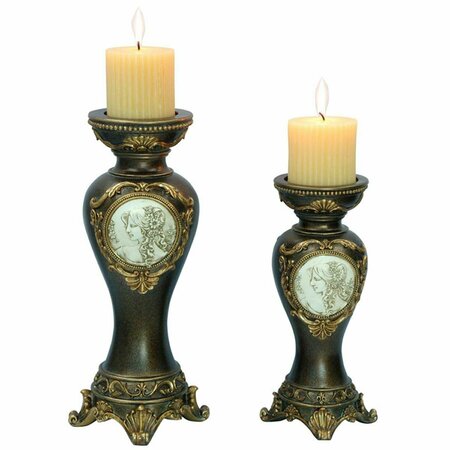 OMG 14 - 11 in. Handcrafted Bronze Decorative Candle Holder OM2629475